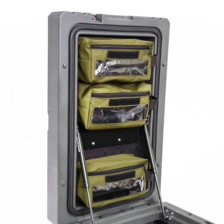 Up-Cycled 90L Organizing Kit Panel + Three Pouches (Fits 90L Lid)