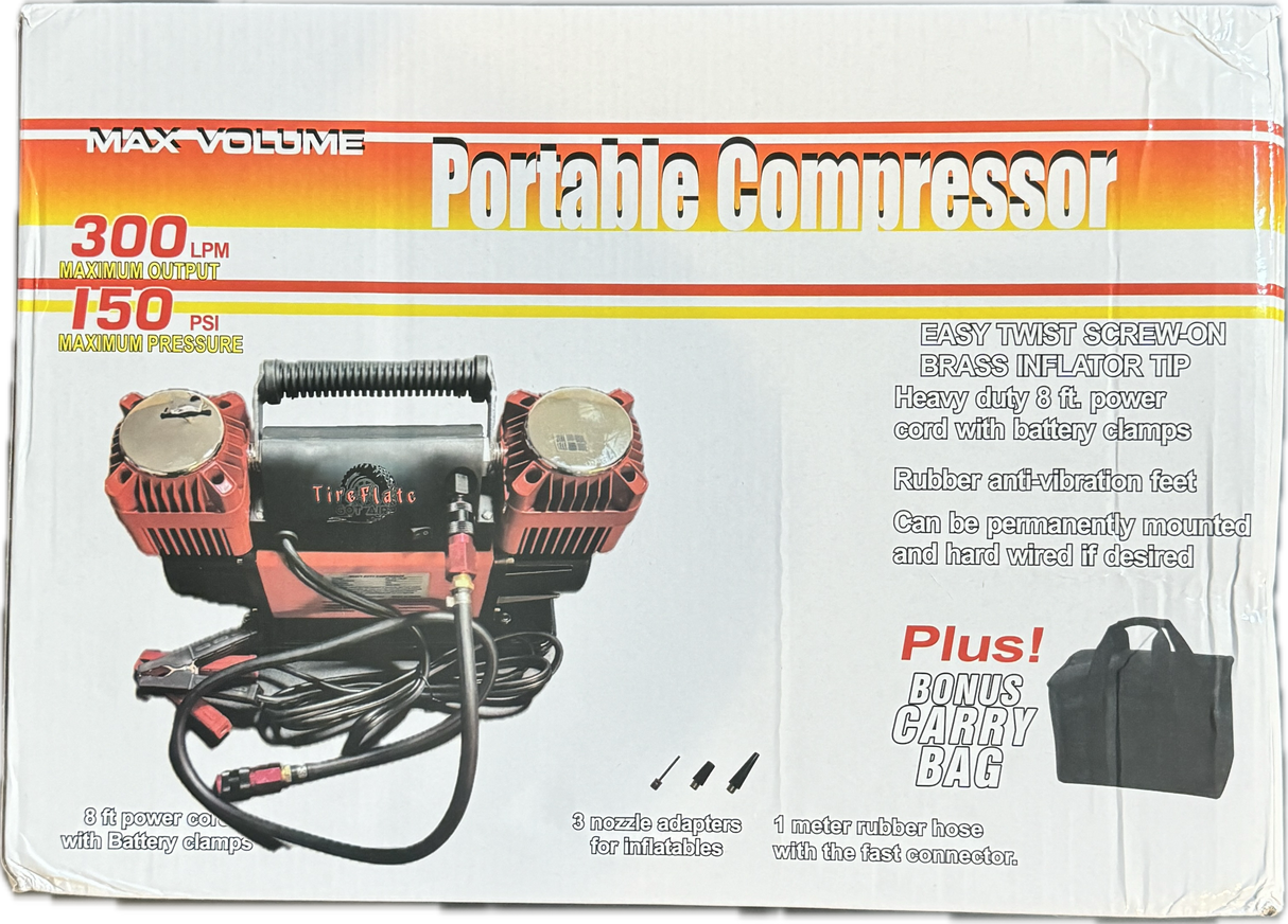 $350-$385 Digital Combo Pac 300LPM 12V Twin Cylinder Heavy Duty Offroad, Overland Air Compressor