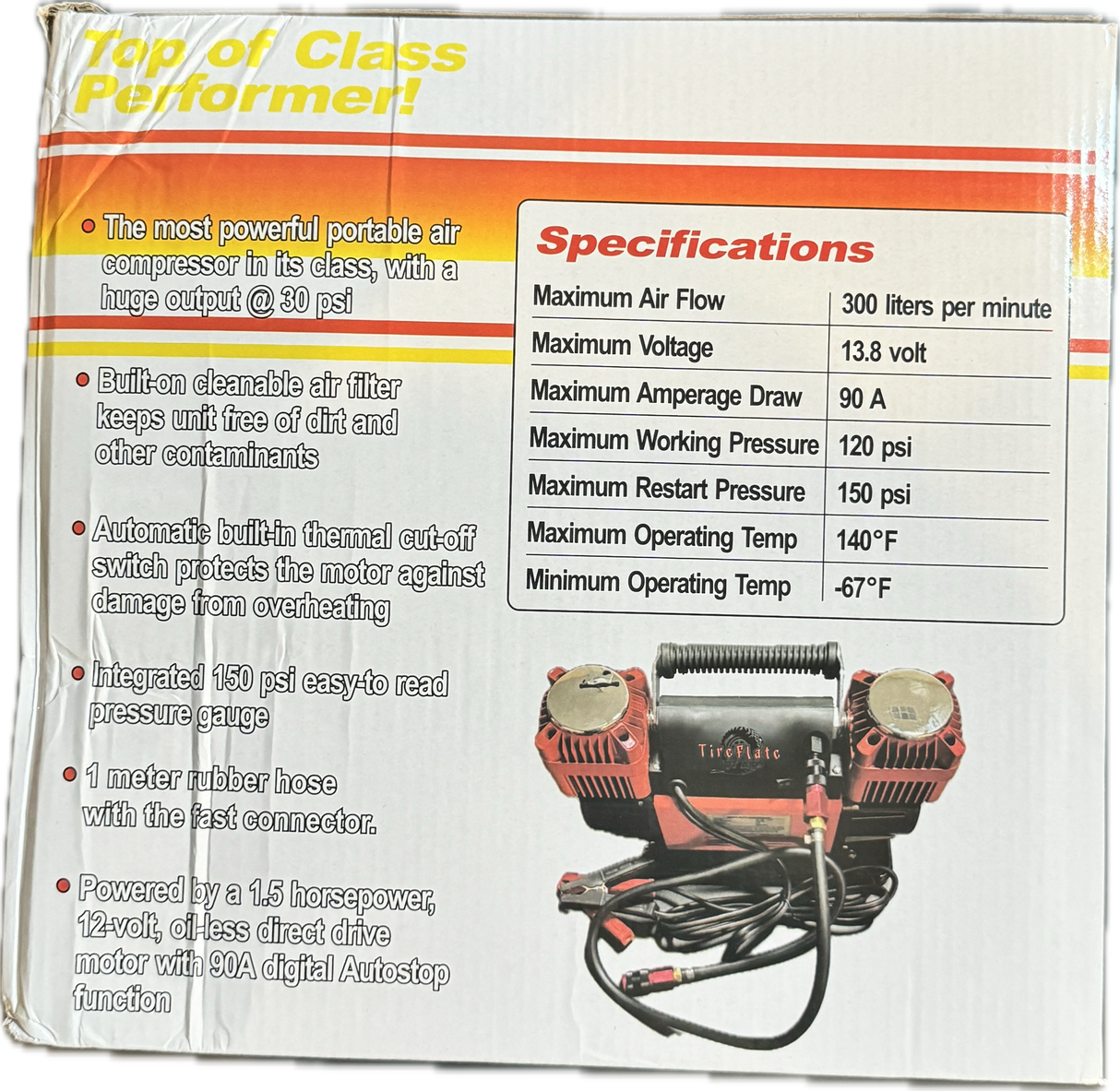 $350-$385 Digital Combo Pac 300LPM 12V Twin Cylinder Heavy Duty Offroad, Overland Air Compressor