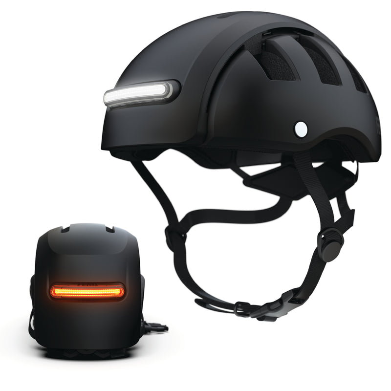 JackRabbit FEND Super Helmet + Lights Small Black