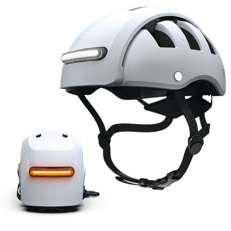 JackRabbit FEND Super Helmet + Lights Small White