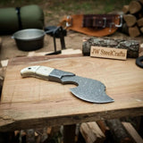 Damascus Cleaver Hatchet with Broad Forged Blade