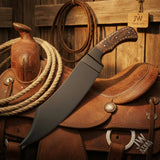 Hand-Forged High Carbon Steel Bowie Knife 13-Inch Trailing Point