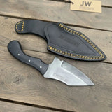 Handmade Tanto Hunting Knife with Black Micarta Handle