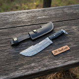 Hunting Knife Hunting 10.50" Tanto Style Knife with Buffalo Horn Handle with Sheath