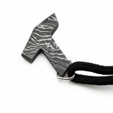 DE-0014 Custom Handmade Damascus steel Viking pendant /Thor Hammer Pendant/Jeweller
