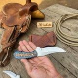 Antler Ridge Skinner Knife 8" Handmade Damascus Stag Horn Handle