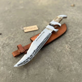 Frontier Bowie Knife 8 Inch blade Clip Point Carbon Steel Blade | Hunting Outdoor