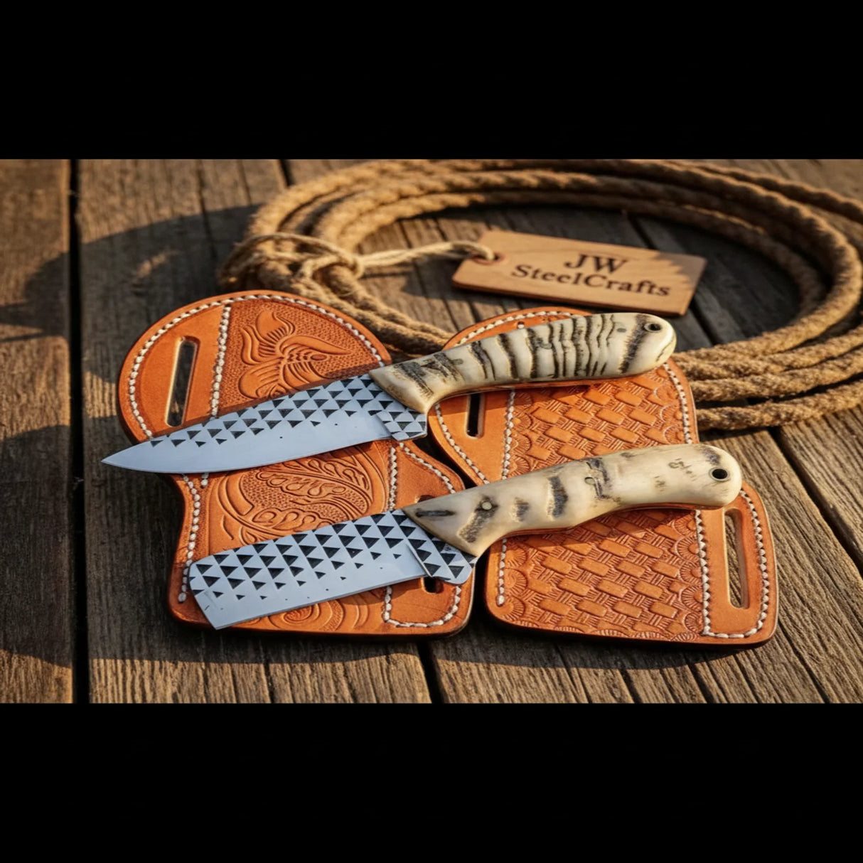 Skinner & Bull Cutter Rasp Combo with Ram Horn Handles