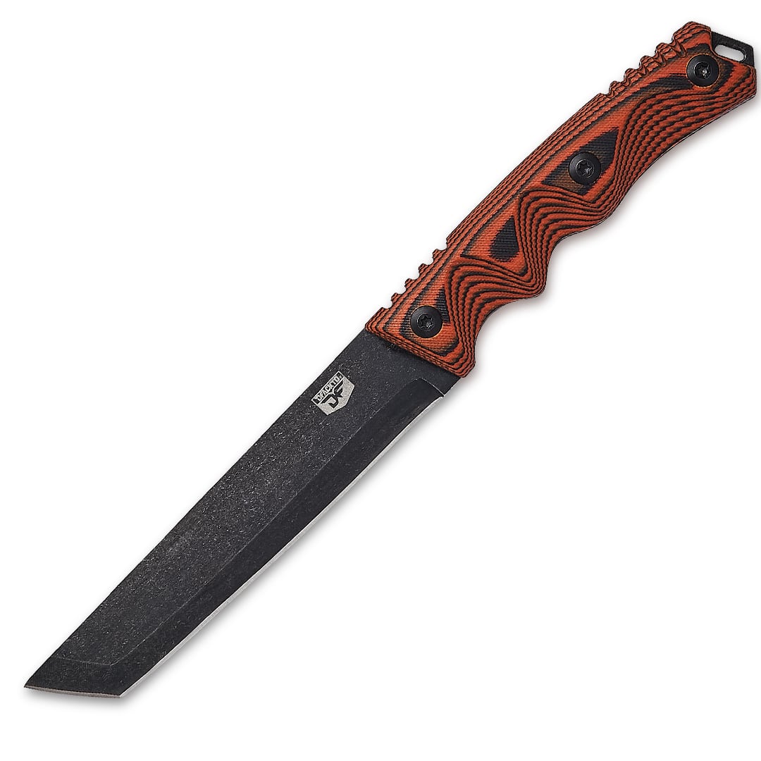 5.5" Tanto Knife // Orange Handle