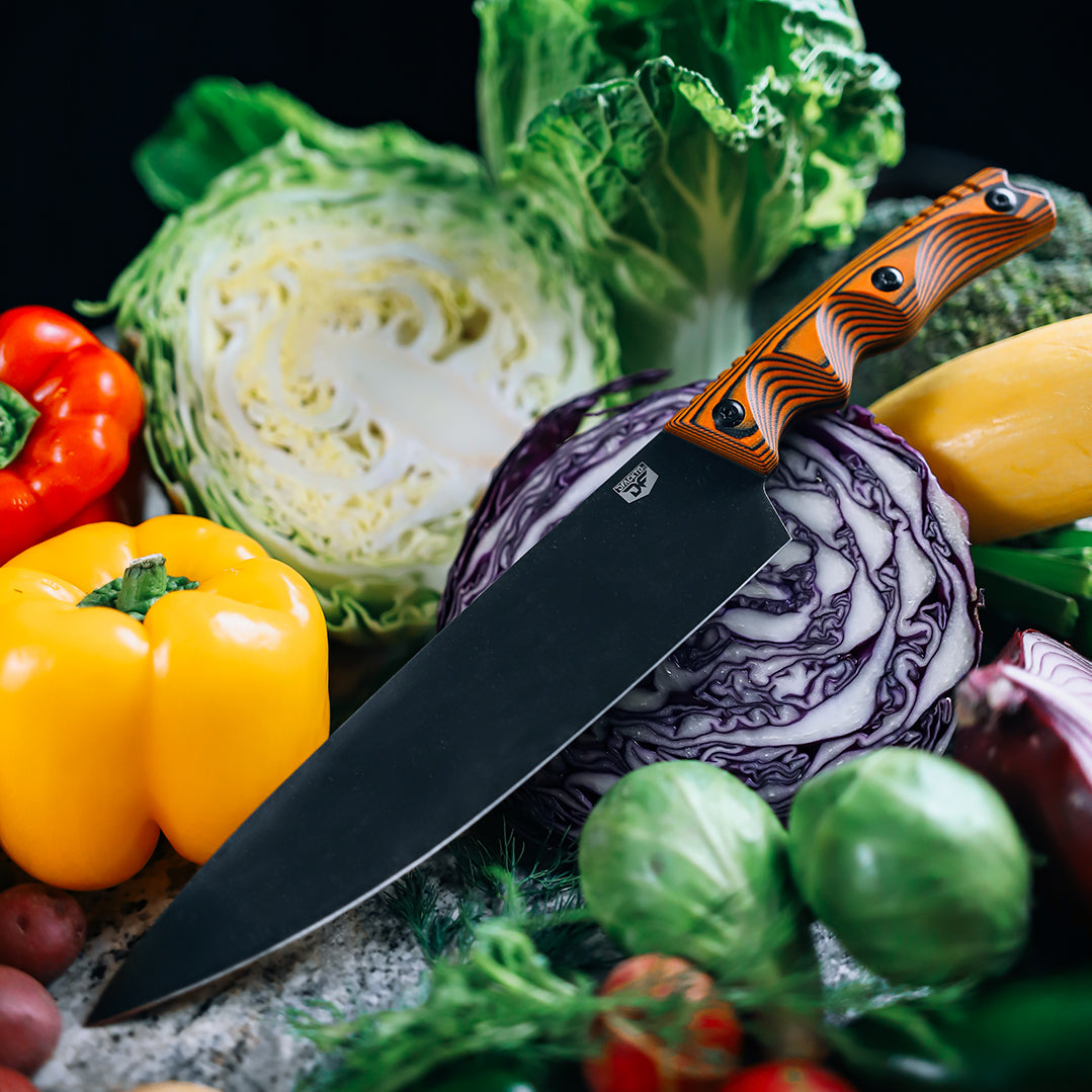 8" Chef Knife // Orange Handle