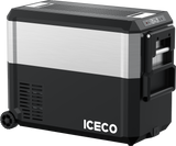 JP50 Pro Dual Zone Wheeled Portable Freezer With Cover - Silver | ICECO | 50 LT