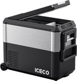 JP50 Pro Dual Zone Wheeled Portable Freezer With Cover - Silver | ICECO | 50 LT
