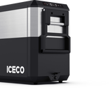 JP50 Pro Dual Zone Wheeled Portable Freezer With Cover - Silver | ICECO | 50 LT