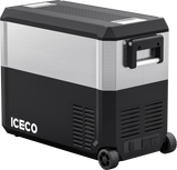 JP50 Pro Dual Zone Wheeled Portable Freezer With Cover - Silver | ICECO | 50 LT