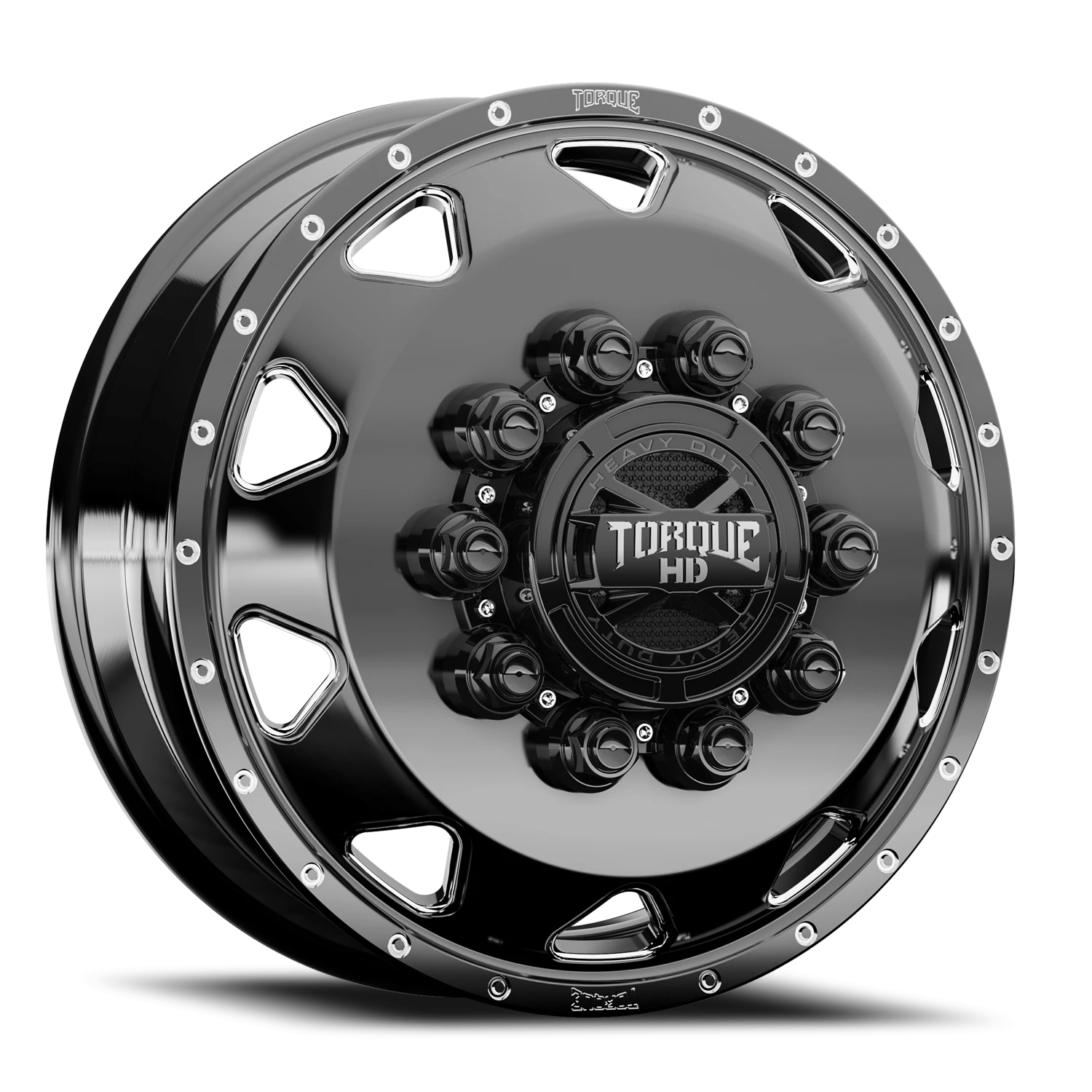 Torque HD Haulin TW643F Gloss Black Milled Spoke