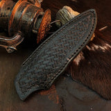 8.8" Handmade Damascus EDC Hunting Knife – Full Tang Resin Handle