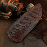 9.6" Handmade Damascus Tanto Hunting Knife – Full Tang Resin Handle