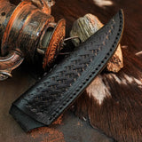 9.1" Handmade Damascus EDC Hunting Knife – Full Tang Resin Handle