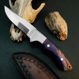 9.0" Handmade Drop Point Skinner Knife – Stainless Steel Resin Handle
