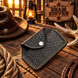 Deadwood Legend Solid Brass Knuckles – Cowboy Display Piece with Leather Sheath