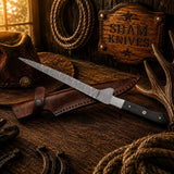 Wenge Wood Ridge Damascus Boning & Fillet Knife – Fishing Knife