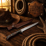 Fillet Knife Handmade Damascus Steel Fishing Knife For Sale