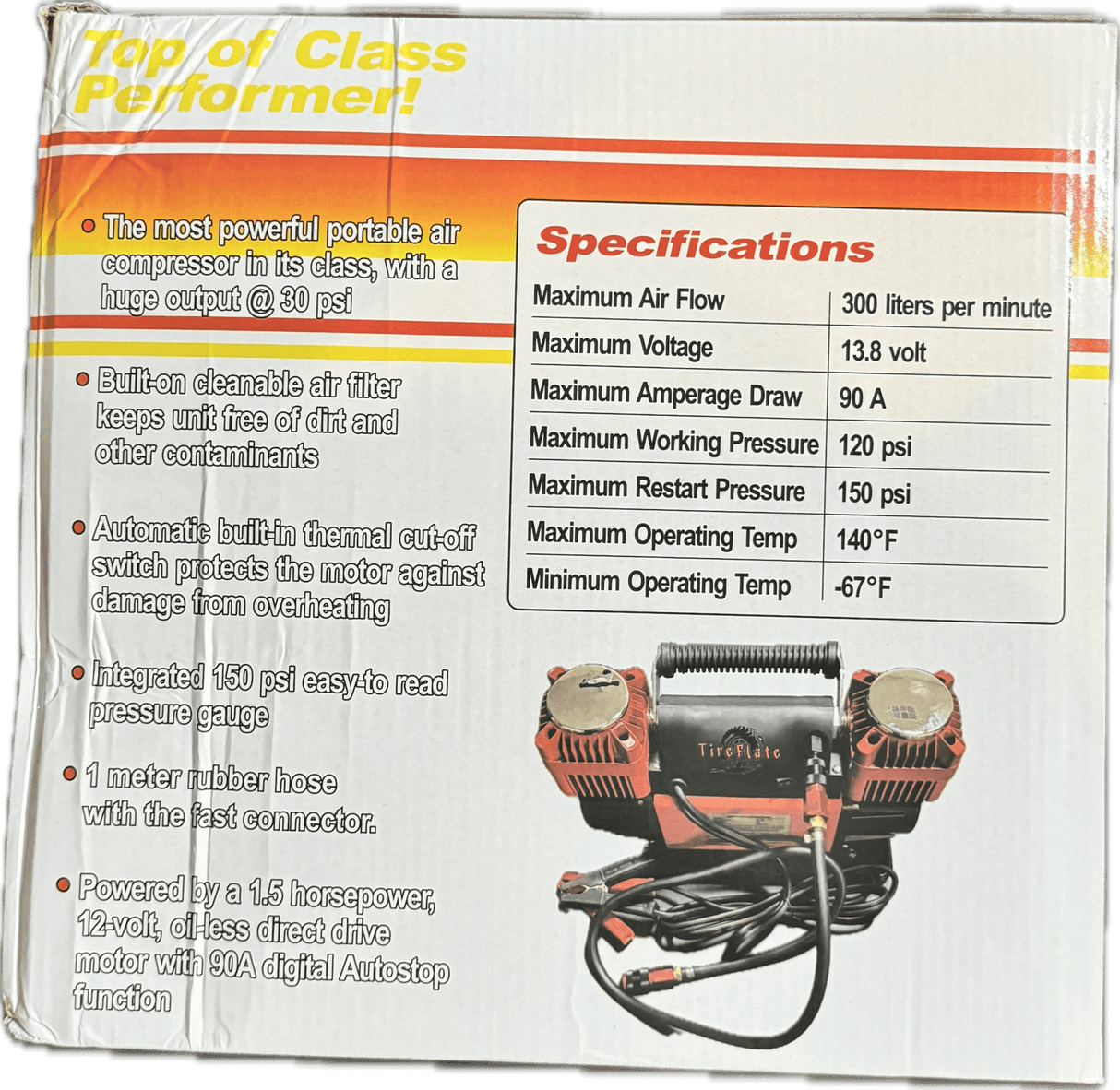 Digital 300LPM  12V Twin Cylinder Offroad, Overland Air Compressor