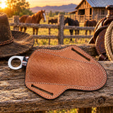 Emberhook Rasp Steel Hawkbill Knife – Resin Handle & Leather Sheath