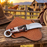 Emberhook Rasp Steel Hawkbill Knife – Resin Handle & Leather Sheath