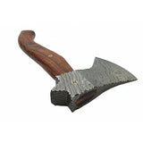 Hollow Pine Damascus Axe with Rosewood Handle