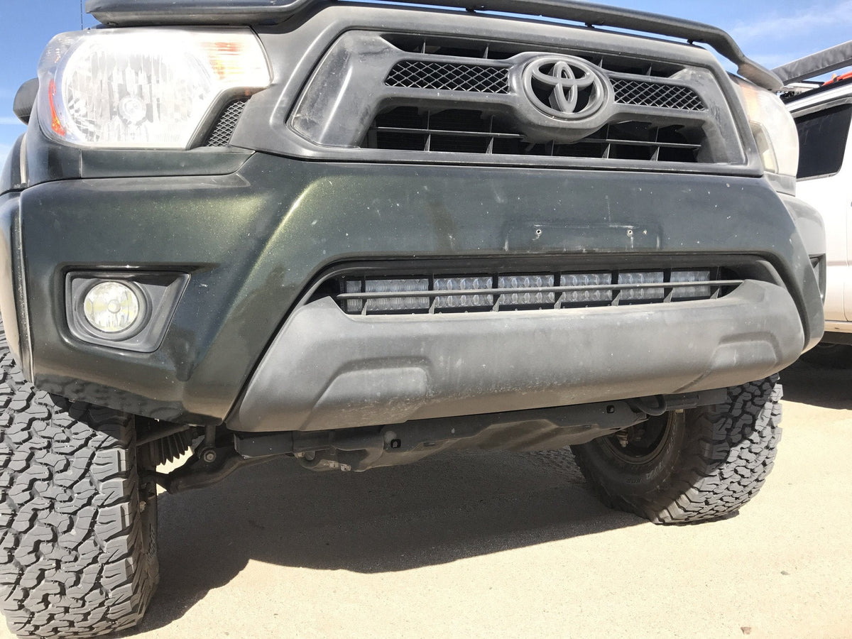 32" Lower Bumper Hidden LED Light Bar Brackets Kit For 2005-2015 Toyota Tacoma