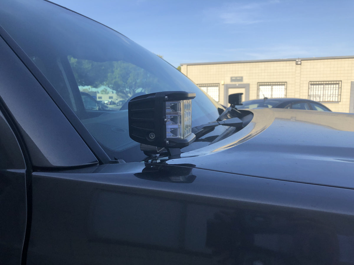 Low Profile LED Ditch Light Brackets Kit For 2005-2015 Toyota Tacoma