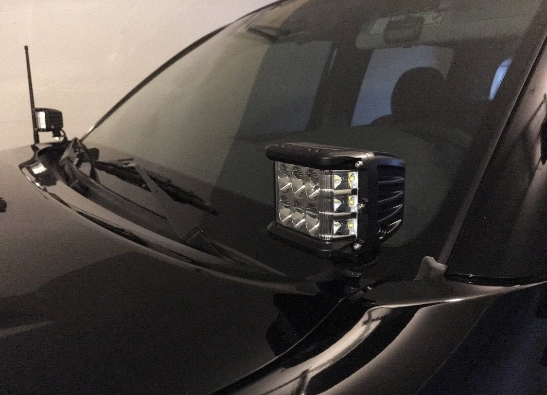 Low Profile Ditch Light Brackets Kit For 2014-2021 Toyota Tundra