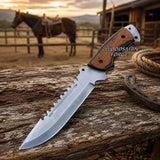 Ironvale D2 Hunter Point Bowie Knife – 13" Full Tang G10 Handle