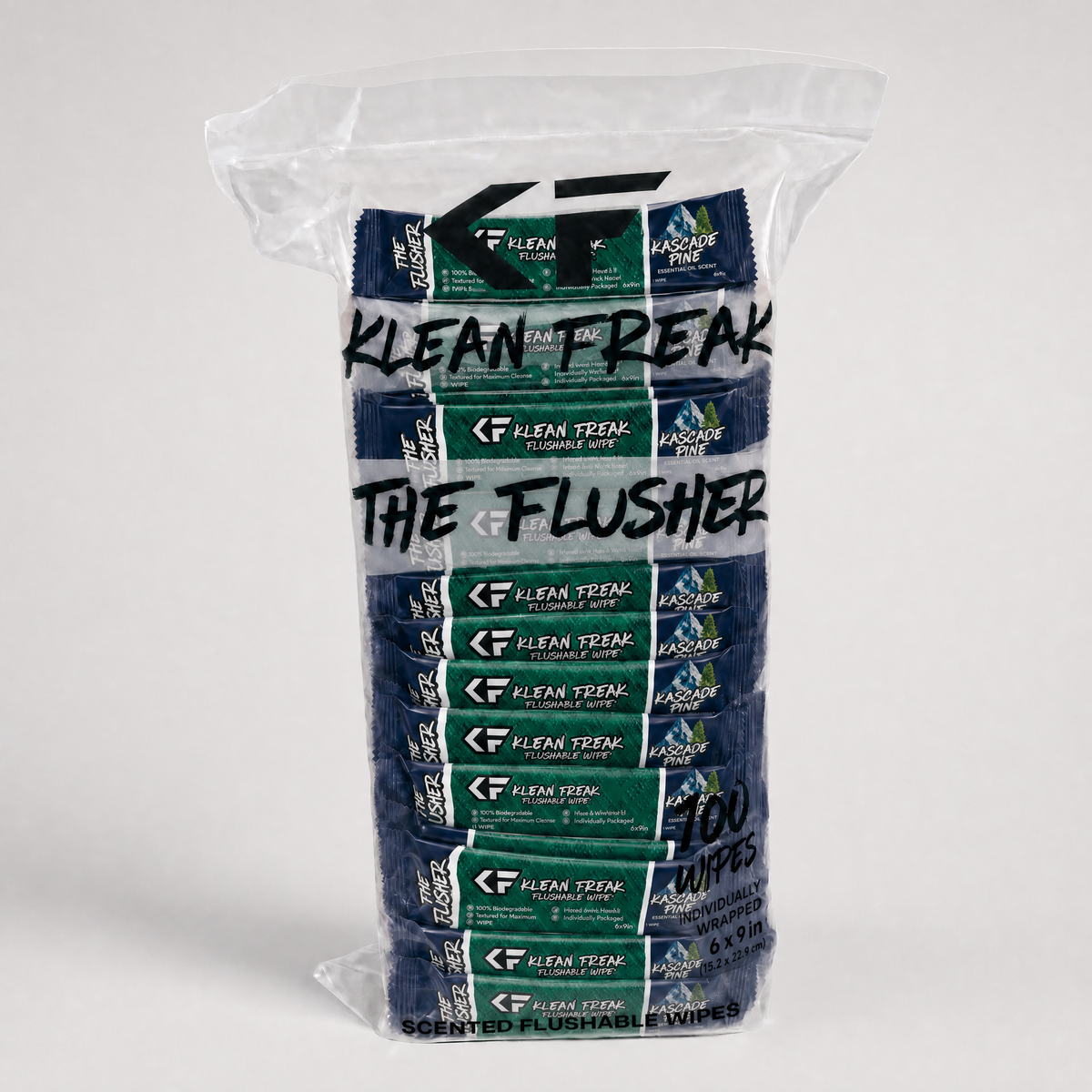 The Flusher - 100 Pack - Flushable Wipes