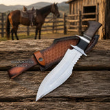 Nightforge D2 Bowie Knife – 14" Rosewood & Micarta Handle