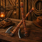 Ragnar Long Axe with Leather Sheath | Hand Forged Norse Hatchet Gift for Men