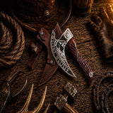 Raven Etched Viking Pizza Cutter – Handmade Kitchen Gift