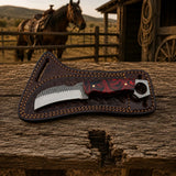 Ravenhook Rasp Steel Hawkbill Knife – Resin Handle & Leather Sheath