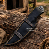 Ridgefang Bowie Knife with Sheath – D2 Steel & G10 Micarta Handle
