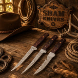 Mariner’s Legacy 3-Piece Damascus Fillet Knife Set – Handmade Flexible Fishing Knives