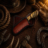 The Ranch Boss Bull Cutter Knife – Handmade D2 Powder Coated Steel Ranch Knife