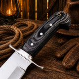 Western Style Hunting Knife – Pakka Wood Handle with Sheath