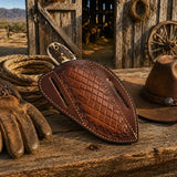 Western Ranch Knife – 3.5” Rasp Blade Antler Handle & Pancake Leather Sheath
