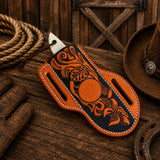 Western Sheath Knife – Black Powder Coated D2 Steel Blade & Bone Handle