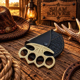 Wild West Floral Engraved Hand-Cast Brass Knuckle – Cowboy Collectible