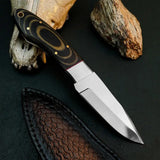 8.1" D2 Steel Skinner Hunting Knife – Full Tang Micarta Handle & Sheath