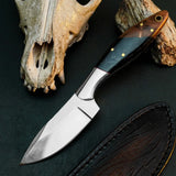 # 9" Handmade Stainless Steel Skinner Knife – Full Tang Wood Handle & Sheath