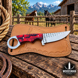 Ashridge Rasp Steel Skinner Knife – Resin Handle & Leather Sheath